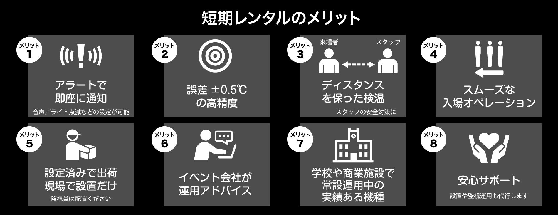 サーマルカメラ短期レンタルのメリット